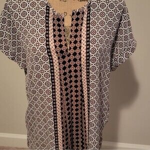 NWOT Max Studio mixed print top